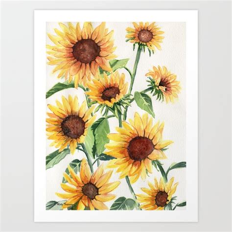 Sunflowers Art Print By Mellyterpening Society