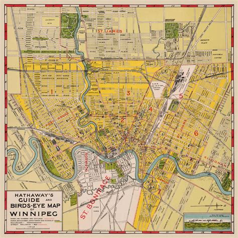 Winnipeg Map Old Map Of Winnipeg Manitoba Print Historical Map