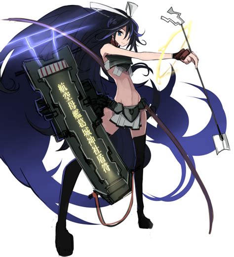 safebooru 1girl absurdly long hair armor arrow asymmetric gloves black hair black legwear blue