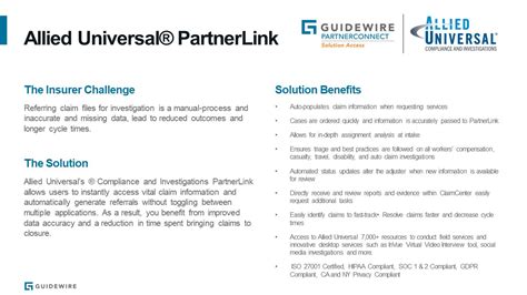 Product Allied Universal Add On For Fast Insurance Investigations