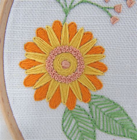 Hand Embroidered Flowers Are So Lovely To Stitch Modern Embroidery Kit