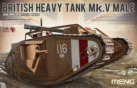 Meng 135 Wwi British Heavy Tank Mkv Male Plastic Model Kit Ts020