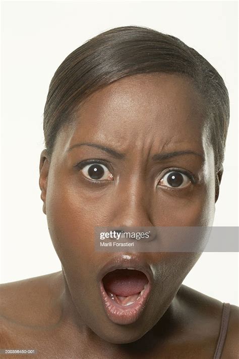 Young Woman Mouth Open Portrait Closeup High Res Stock Photo Getty Images