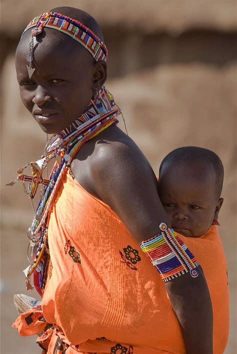 Maasai Mother And Child Mother And Child African People Mother