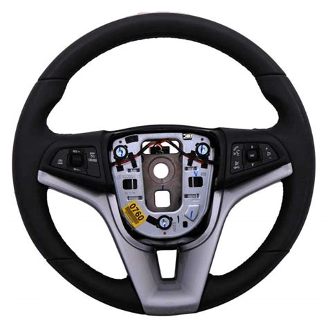 Acdelco® 95440760 3 Spoke Black Leather Wrapped Steering Wheel