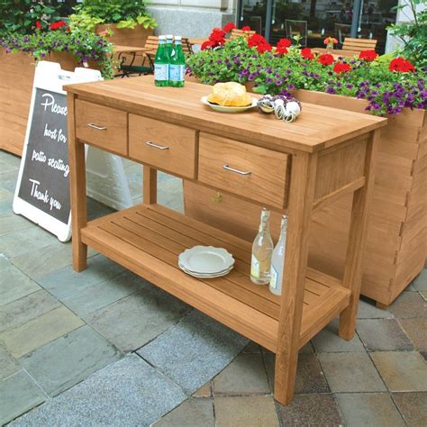Teak Outdoor Tables Berwick Buffet And Teak Top Country Casual