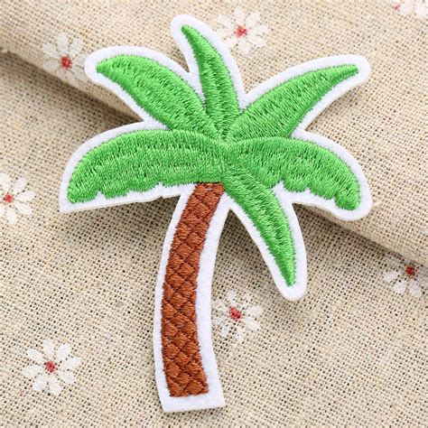 Coconut Tree Banana Embroidered Iron On Patches For Clothes Sewing