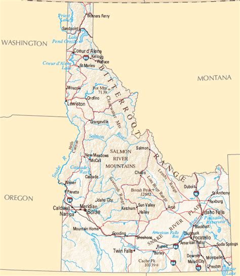 Idaho Map Map Of Idaho