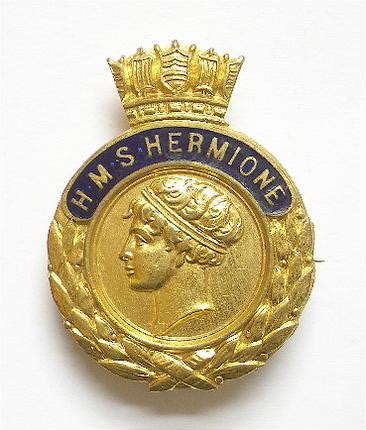 Regimental Brooches Ww Royal Navy Ship Hms Hermione Brooch