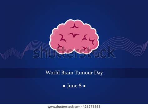 World Brain Tumor Day Vector Blue Stock Vector Royalty Free 426275368