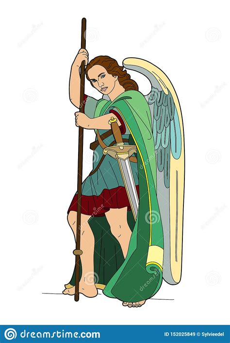 Warrior Angel Stock Vector Illustration Of Prayer Myth 152025849