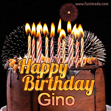 Chocolate Happy Birthday Cake For Gino  — Download On