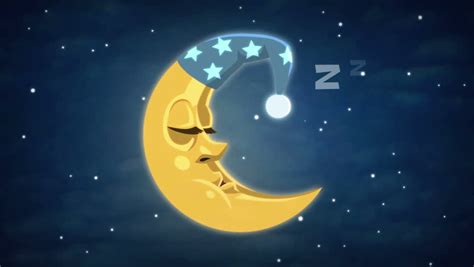 Sleeping Moon Snores In The Stock Footage Video 100