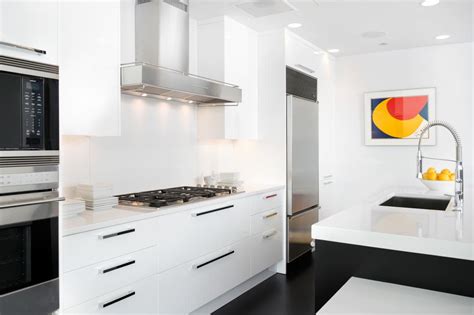 Sleek Modern Kitchen With White Cabinets Hgtv