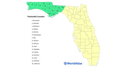 Florida Panhandle Worldatlas
