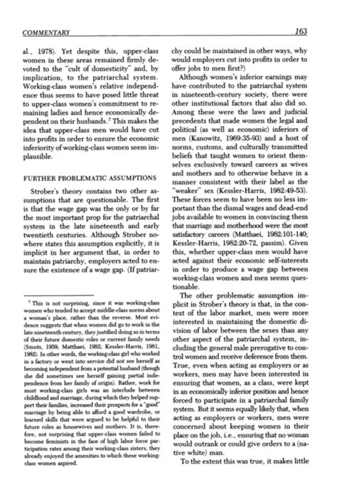 9 Commentary Strobers Theory Of Occupational Sex Segregation Sex