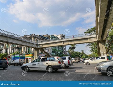 Main Street Of Yangon Myanmar Editorial Stock Photo Image Of City