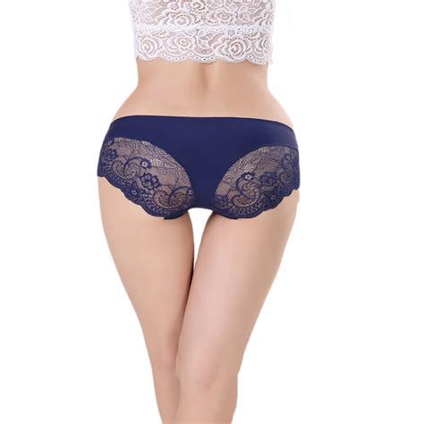 13 Colors Lady Sexy Lace Low Rise Panties For Women Seamless Cotton