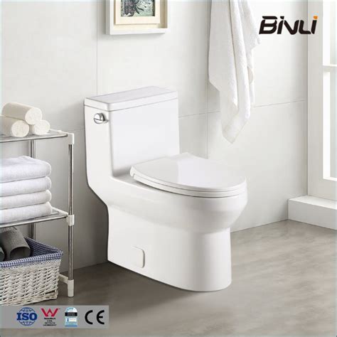 Porcelain Siphonic S Trap 300mm Floor Mounted Toilet One Piece Wc Water Closet Flush Western