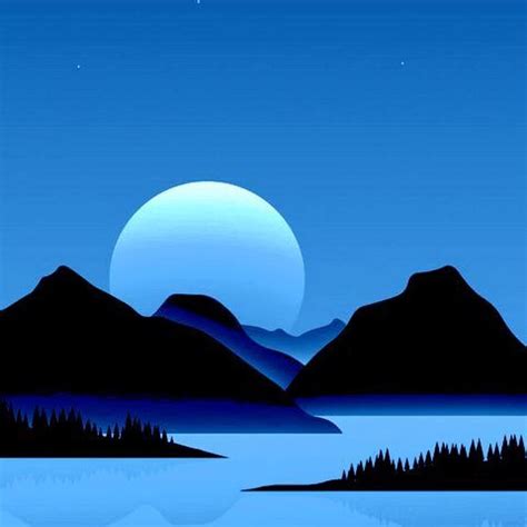 Moon Rising Over Mountains Painting By J Richey Fine Art America