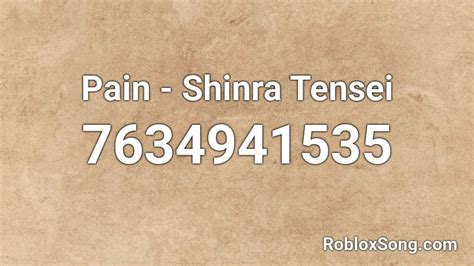 Pain Shinra Tensei Roblox Id Roblox Music Codes