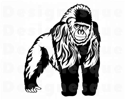 Gorilla SVG Gorilla Clipart Gorilla Files for Cricut | Etsy
