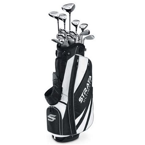 Men S Callaway Strata Ultimate Left Hand Golf Clubs Stand Bag Set
