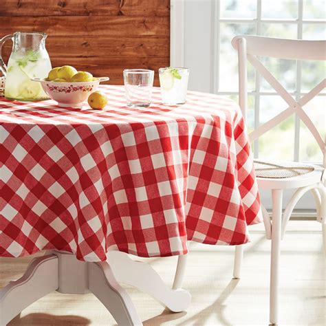 Where To Buy The Pioneer Woman Charming Check Round Tablecloth 70