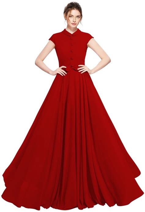Top 140 Red Colour Long Frock Super Hot Vn