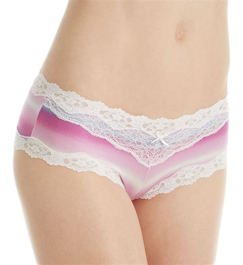 Maidenform Womens Cheeky Panty Micro With Scallop Lace Trim Hipster