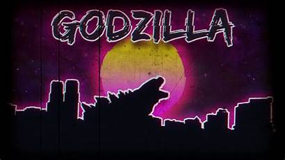 80s Retro Godzilla Neon 1080 Wallpapers Photoshop