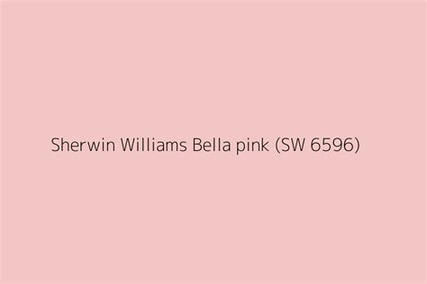 Sherwin Williams Bella Pink Sw 6596 Color Hex Code