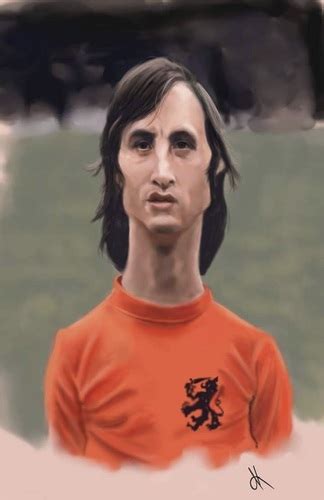 Johan Cruyff Caricature Von Danny Kohn Sport Cartoon Toonpool
