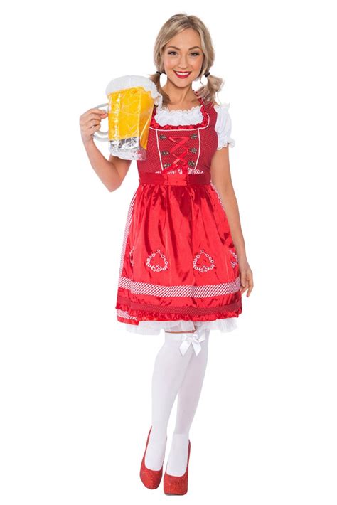 Ladies Beer Maid Oktoberfest Bavarian Wench German Heidi Fancy Dress