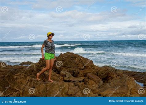 Woman Enjoying Herself At The Beach Stock Photo Image Of Island Girl