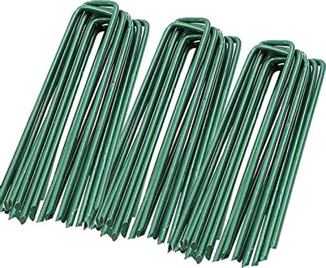 Garden Stakes Pack Heavy Duty Garden Pegs Pins Ground Stakes Staples Spikes U Shaped
