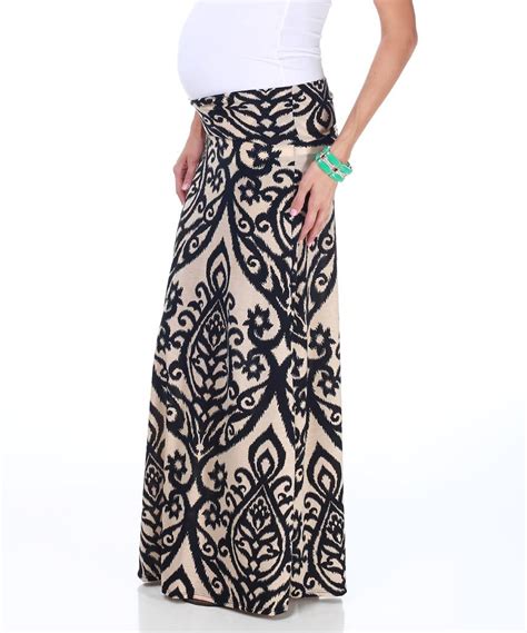 pinkblush maternity black and cream maternity maxi skirt pink blush maternity maternity maxi