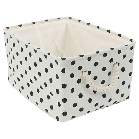 Foldable Fabric Storage Bins Basket Container With Handles Drawstring