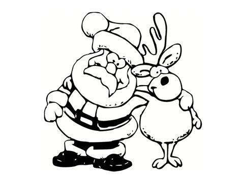 Comment s'appellent les rennes du père noël. Colorier un PERE NOEL