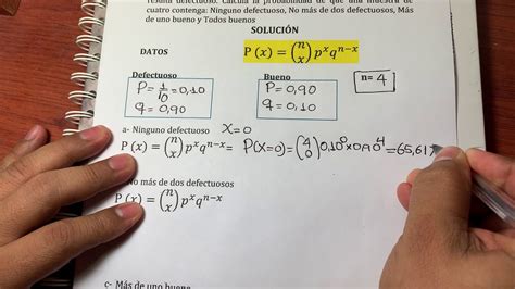 Distribución Binomial Ejercicio Youtube