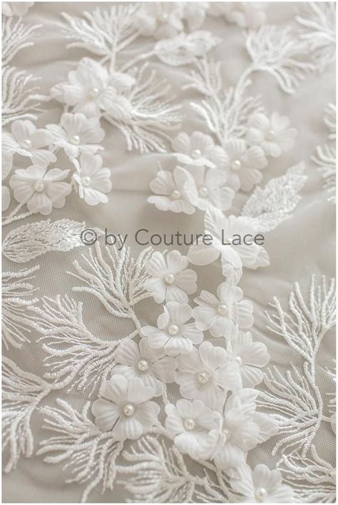 3d Flower Lace Fabric Bridal French Lace Fabric Romantic Etsy