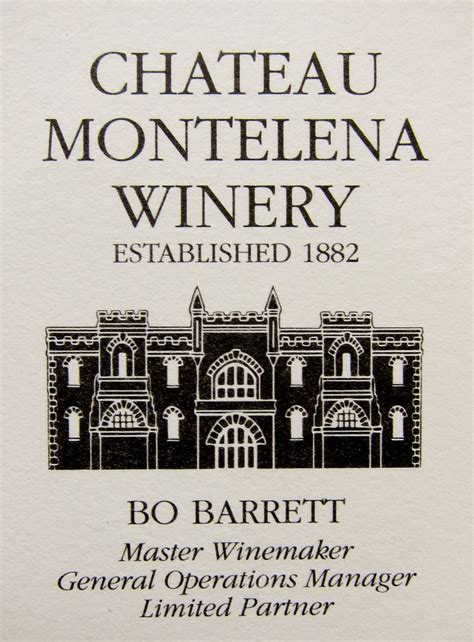 “bottle Shock” Drinking Wine With Bo Barrett Of Chateau Montelena And