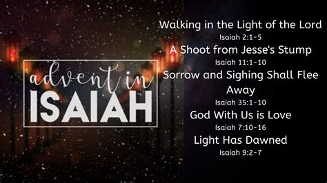 Advent In Isaiah New Sermon Series The Fount