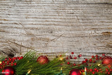 Christmas Background Rustic Wood And Lights Stock Photo Download