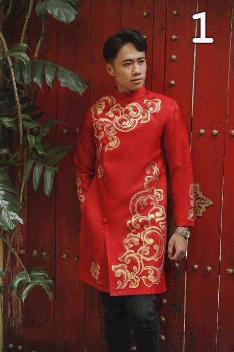 Men Ao Dai Vietnamese Traditional Costume For Male Bjmpmpc Com