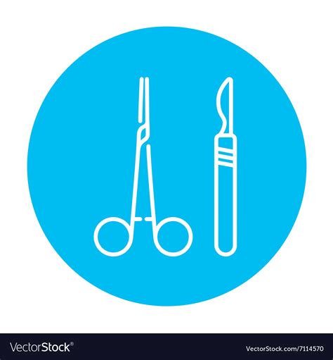 Surgical Instruments Line Icon Royalty Free Vector Image