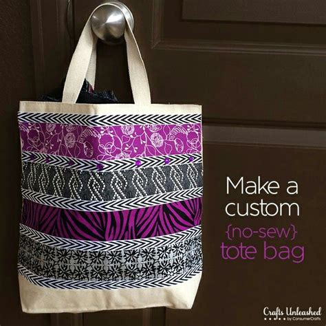 No Sew Bag Craft Tote Bag Tote Bags Sewing Diy Tote Custom T Bags