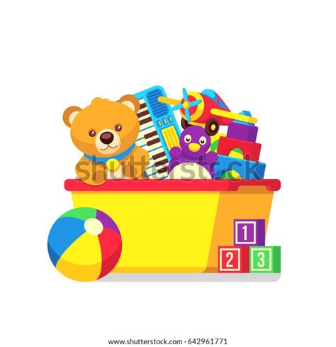 Kids Toys Kids Box Clipart Cartoon Stockillustration 642961771