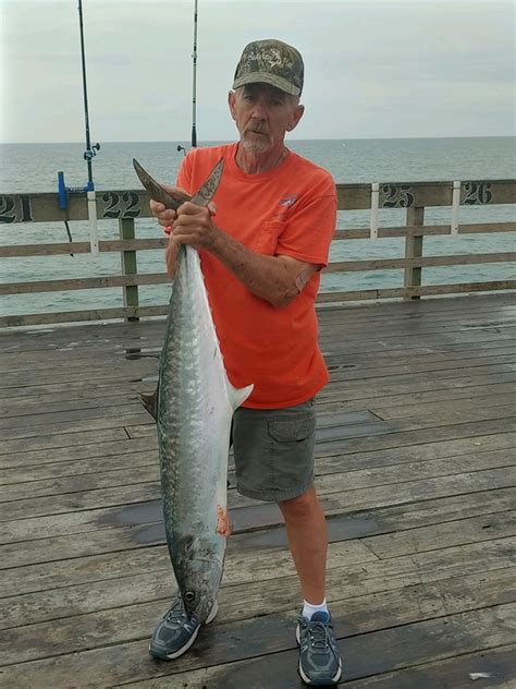 Skip With A King Mackerel This Morning Seaview Fishing Pier