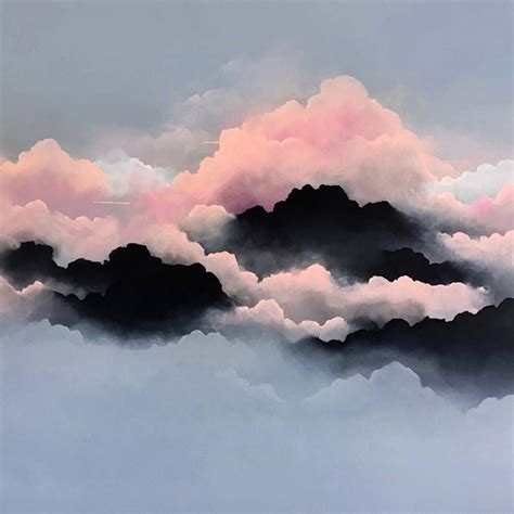 Dreamy Pink Clouds Paintings Cloud Painting Cloud Art Art Painting